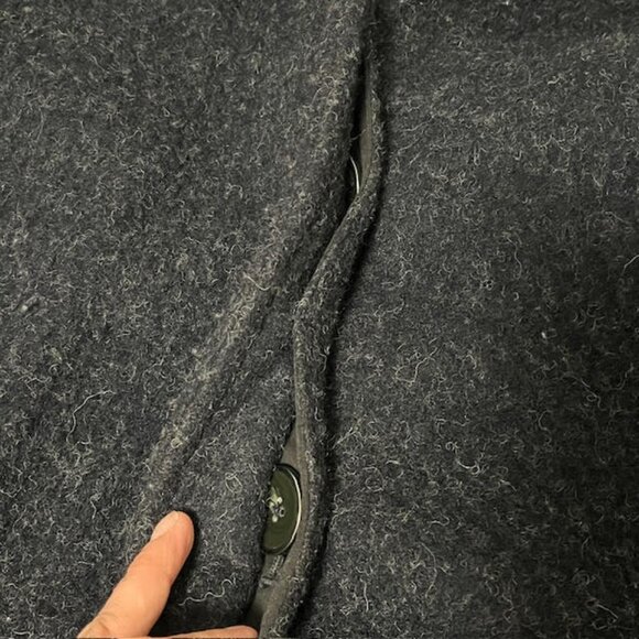 Free People Brushed Wool Oversized Coat Deep Navy Medium - Picture 10 of 14